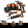 Top 10 🔥 RIDGID 18V Brushless Cordless 4-Tool Combo Kit w/ 18V Brushless 7-1/4 in. Circular Saw, 18V Brushless Jig Saw 😍 -Deals Power Tools Store ridgid power tool combo kits r9225 r8657b r8832b 64 1000