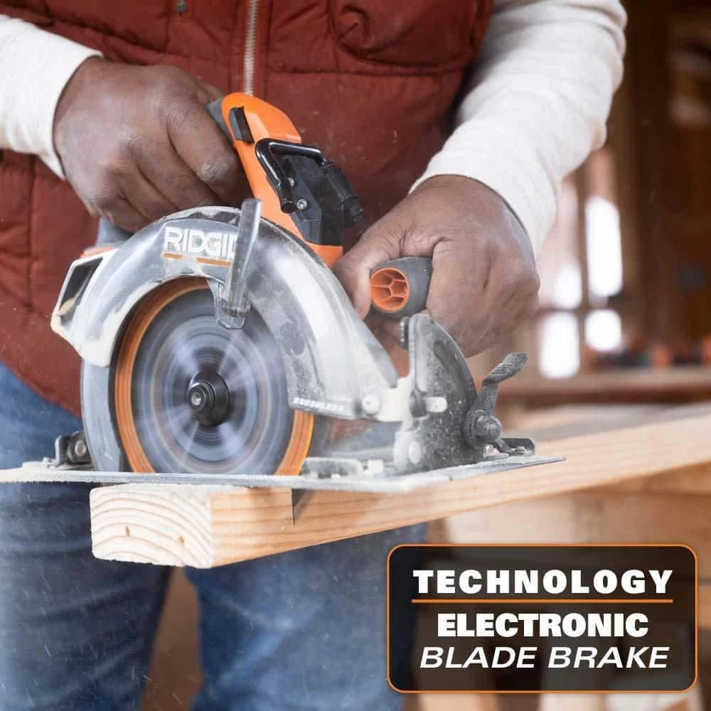 Top 10 🔥 RIDGID 18V Brushless Cordless 4-Tool Combo Kit w/ 18V Brushless 7-1/4 in. Circular Saw, 18V Brushless Jig Saw 😍 9 Top 10 🔥 RIDGID 18V Brushless Cordless 4-Tool Combo Kit w/ 18V Brushless 7-1/4 in. Circular Saw, 18V Brushless Jig Saw 😍 - Image 7