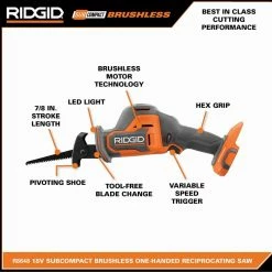 Outlet ๐ RIDGID 18V SubCompact Brushless Cordless One-Handed Reciprocating Saw (Tool Only) ๐คฉ 19 Outlet ๐ RIDGID 18V SubCompact Brushless Cordless One-Handed Reciprocating Saw (Tool Only) ๐คฉ -Deals Power Tools Store ridgid reciprocating saws r8648b 40 1000