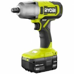 Discount 💯 RYOBI ONE+ 18V Cordless 1/2 in. Impact 🔧 Wrench Kit with 4.0 Ah Battery and Charger 🔔 -Deals Power Tools Store ryobi impact wrenches pcl265k1 44 1000