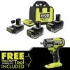 Deals 🔥 RYOBI ONE+ 18V Lithium-Ion 2.0 Ah, 4.0 Ah, and 6.0 Ah HIGH PERFORMANCE Batteries and Charger Kit w/ HP Brushless Impact 🔧 Wrench 🌟