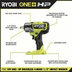 Deals 🔥 RYOBI ONE+ 18V Lithium-Ion 2.0 Ah, 4.0 Ah, and 6.0 Ah HIGH PERFORMANCE Batteries and Charger Kit w/ HP Brushless Impact 🔧 Wrench 🌟 -Deals Power Tools Store ryobi impact wrenches psk007 p262 a0 1000