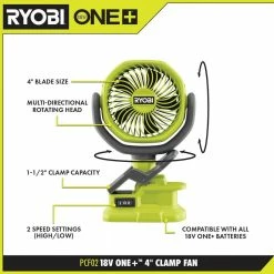 Top 10 🎁 RYOBI ONE+ 18V Cordless 4 in. Clamp Fan (Tool Only) 🌟 -Deals Power Tools Store ryobi jobsite fans pcf02b 40 1000