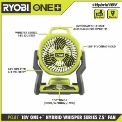 Cheap 🛒 RYOBI ONE+ 18V Cordless Hybrid WHISPER SERIES 7-1/2 in. Fan (Tool Only) 🥰 19 Cheap 🛒 RYOBI ONE+ 18V Cordless Hybrid WHISPER SERIES 7-1/2 in. Fan (Tool Only) 🥰 -Deals Power Tools Store ryobi jobsite fans pcl811b 40 1000