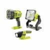 Best reviews of ⌛ RYOBI ONE+ 18V Cordless 3-Tool Light Combo Kit with Hybrid Spot Light, Hybrid Work Light, and LED Light (Tools Only) 🎉 -Deals Power Tools Store ryobi jobsite lighting pck302sbn 64 1000