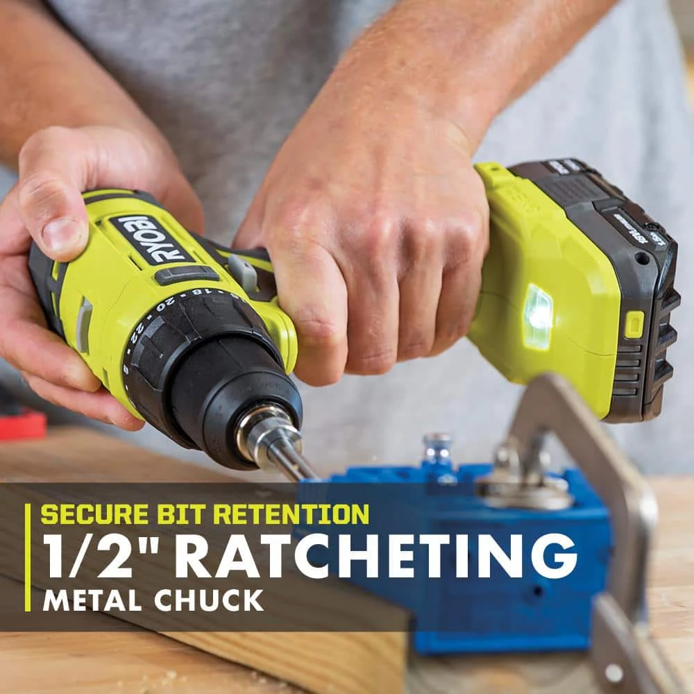 Outlet π RYOBI ONE+ 18V Cordless 1/2 in. Drill/Driver Kit with (1) 1.5 Ah Battery and Charger π€© 7 Outlet π RYOBI ONE+ 18V Cordless 1/2 in. Drill/Driver Kit with (1) 1.5 Ah Battery and Charger π€© - Image 5