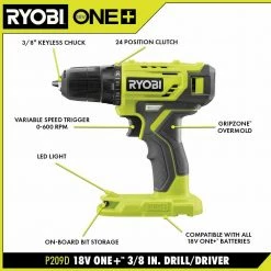 Coupon 💯 RYOBI ONE+ 18V Cordless 3/8 in. Drill/Driver Kit with 1.5 Ah Battery and Charger 🎁 -Deals Power Tools Store ryobi power drills pdd209k 40 1000