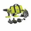 Deals ⌛ RYOBI ONE+ 18V Lithium-ion Cordless 3-Tool Combo Kit with (1) 4.0 Ah Battery, (1) 1.5 Ah Battery, Charger, and Bag ❤️ -Deals Power Tools Store ryobi power tool combo kits pck101kn 64 1000