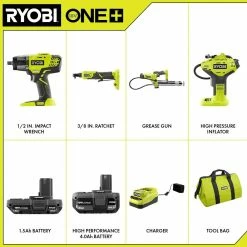 Wholesale 😍 RYOBI ONE+ 18V Cordless Automotive Combo Kit with (1) 1.5 Ah Battery, (1) 4.0 Ah Battery and Charger (4-Tool) 🎉 -Deals Power Tools Store ryobi power tool combo kits pck200kn e1 1000