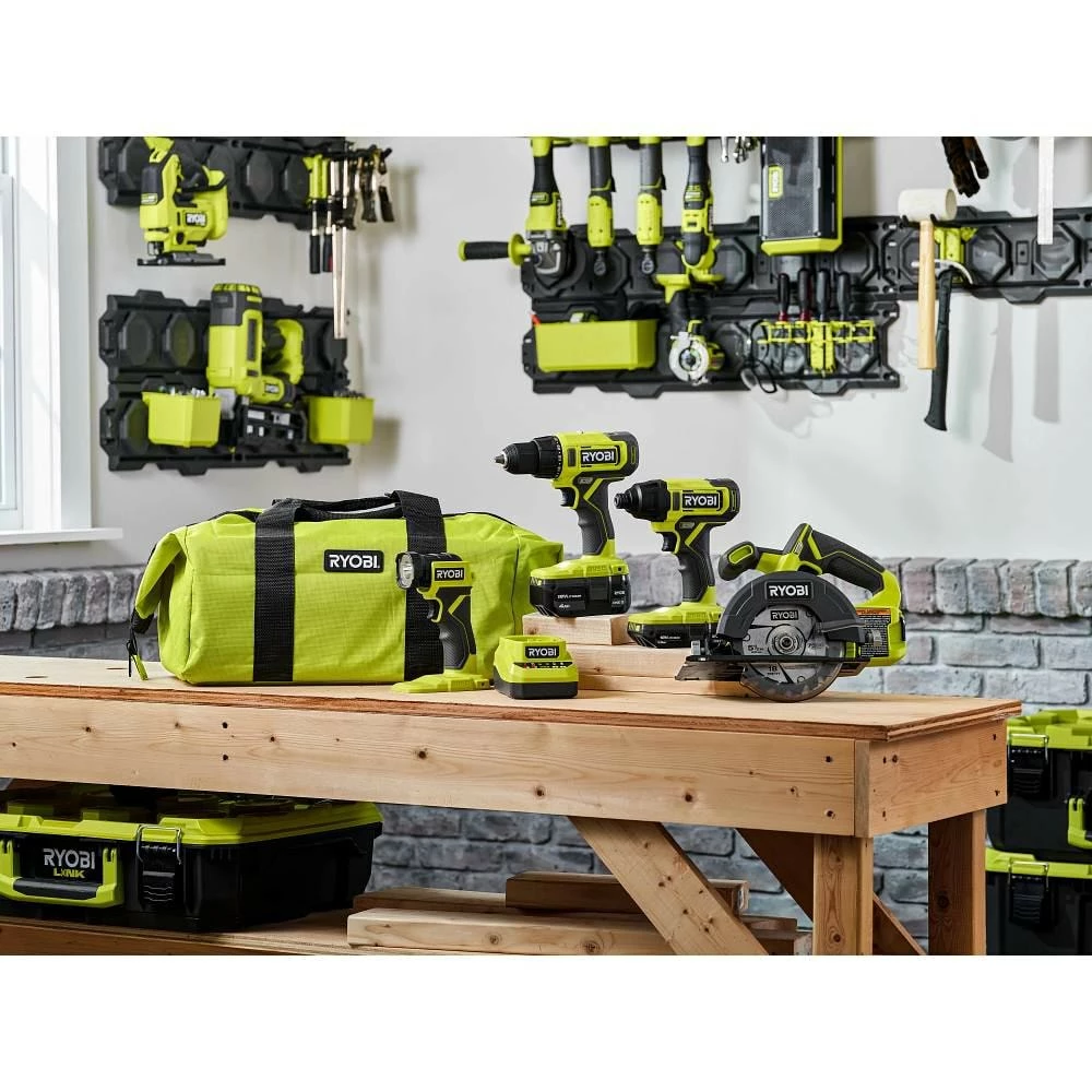 Hot Sale π RYOBI ONE+ 18V Cordless 4-Tool Combo Kit with 1.5 Ah Battery, 4.0 Ah Battery, and Charger π 13 Hot Sale π RYOBI ONE+ 18V Cordless 4-Tool Combo Kit with 1.5 Ah Battery, 4.0 Ah Battery, and Charger π - Image 11